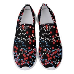 Multicolored Bubbles Motif Abstract Pattern Women s Slip On Sneakers by dflcprintsclothing