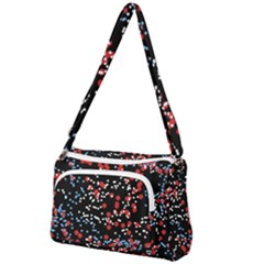 Multicolored Bubbles Motif Abstract Pattern Front Pocket Crossbody Bag by dflcprintsclothing