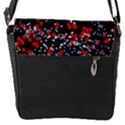 Multicolored Bubbles Motif Abstract Pattern Flap Closure Messenger Bag (S) View1