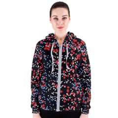 Multicolored Bubbles Motif Abstract Pattern Women s Zipper Hoodie by dflcprintsclothing