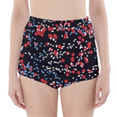 Multicolored Bubbles Motif Abstract Pattern High-waisted Bikini Bottoms by dflcprintsclothing