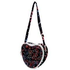 Multicolored Bubbles Motif Abstract Pattern Heart Shoulder Bag by dflcprintsclothing