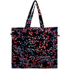 Multicolored Bubbles Motif Abstract Pattern Canvas Travel Bag