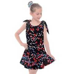 Multicolored Bubbles Motif Abstract Pattern Kids  Tie Up Tunic Dress by dflcprintsclothing