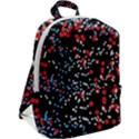 Multicolored Bubbles Motif Abstract Pattern Zip Up Backpack View2