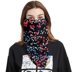 Multicolored Bubbles Motif Abstract Pattern Face Covering Bandana (triangle)