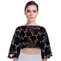 Barb Tie Back Butterfly Sleeve Chiffon Top View1