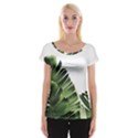 Green banana leaves Cap Sleeve Top View1