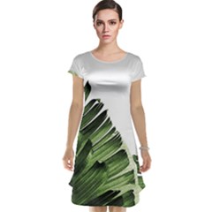 Green Banana Leaves Cap Sleeve Nightdress by goljakoff