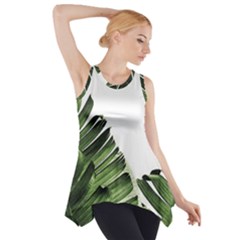 Green Banana Leaves Side Drop Tank Tunic by goljakoff