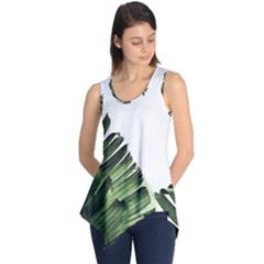 Green Banana Leaves Sleeveless Tunic by goljakoff