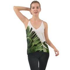 Green Banana Leaves Chiffon Cami by goljakoff