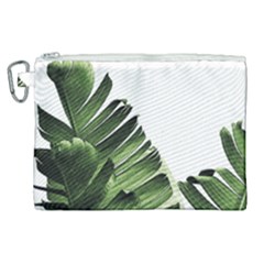 Green Banana Leaves Canvas Cosmetic Bag (xl) by goljakoff