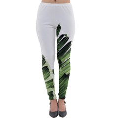 Green Banana Leaves Lightweight Velour Leggings by goljakoff