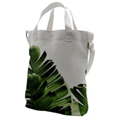 Green Banana Leaves Canvas Messenger Bag by goljakoff