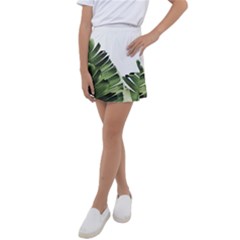 Green Banana Leaves Kids  Tennis Skirt by goljakoff