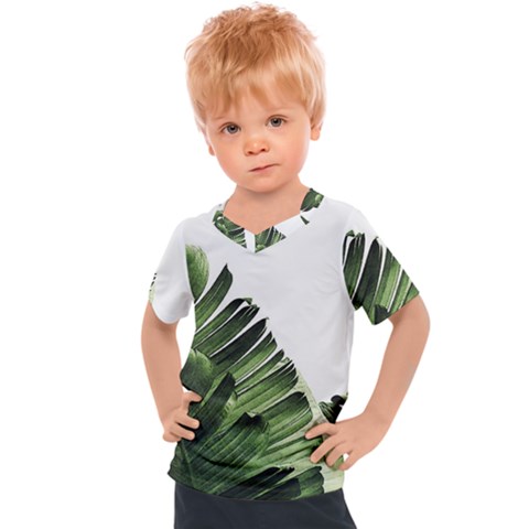 Green Banana Leaves Kids  Sports Tee by goljakoff