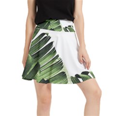 Green Banana Leaves Waistband Skirt by goljakoff