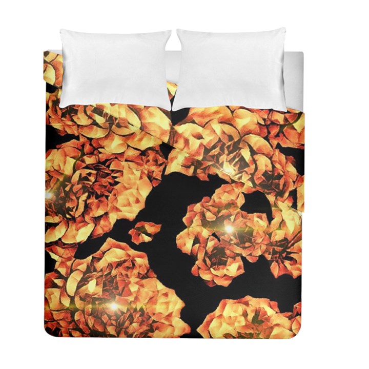 Copper Floral Duvet Cover Double Side (Full/ Double Size)