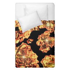 Copper Floral Duvet Cover Double Side (single Size) by Janetaudreywilson