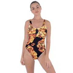 Copper Floral Bring Sexy Back Swimsuit by Janetaudreywilson