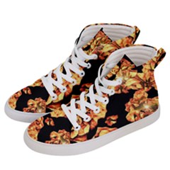 Copper Floral Men s Hi-top Skate Sneakers by Janetaudreywilson