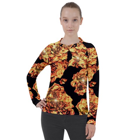 Copper Floral Women s Pique Long Sleeve Tee by Janetaudreywilson