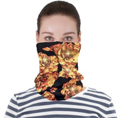 Copper Floral Face Seamless Bandana (adult) by Janetaudreywilson