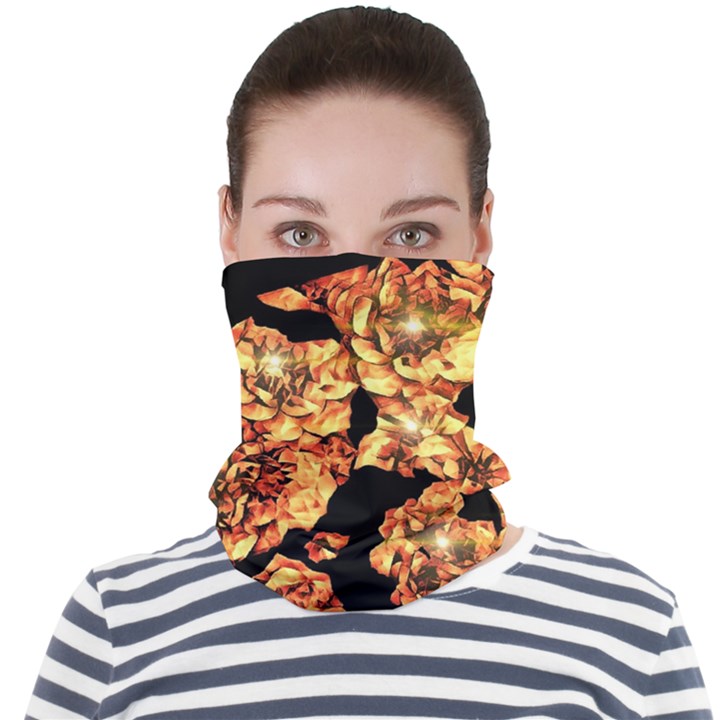 Copper Floral Face Seamless Bandana (Adult)