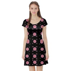 Flowers From The Summer Still In Bloom Short Sleeve Skater Dress by pepitasart