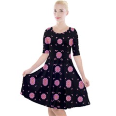 Flowers From The Summer Still In Bloom Quarter Sleeve A-line Dress by pepitasart