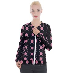 Flowers From The Summer Still In Bloom Casual Zip Up Jacket by pepitasart