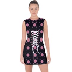 Flowers From The Summer Still In Bloom Lace Up Front Bodycon Dress by pepitasart