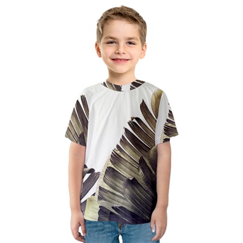 Vintage Banana Leaves Kids  Sport Mesh Tee by goljakoff