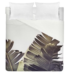 Vintage Banana Leaves Duvet Cover Double Side (queen Size) by goljakoff