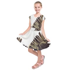 Vintage Banana Leaves Kids  Short Sleeve Dress by goljakoff