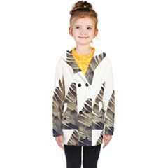 Vintage Banana Leaves Kids  Double Breasted Button Coat by goljakoff