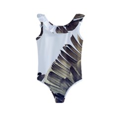 Vintage Banana Leaves Kids  Frill Swimsuit by goljakoff