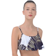 Vintage Banana Leaves Frill Bikini Top by goljakoff