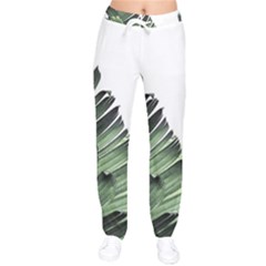 Banana Leaves Women Velvet Drawstring Pants by goljakoff