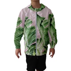 Palm Leaf Kids  Hooded Windbreaker by goljakoff