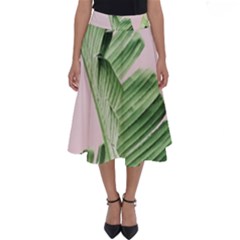 Palm Leaf Perfect Length Midi Skirt by goljakoff