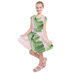 Palm Leaf Kids  Short Sleeve Dress by goljakoff