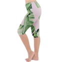 Palm leaf Lightweight Velour Cropped Yoga Leggings View2