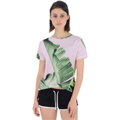 Palm Leaf Open Back Sport Tee by goljakoff