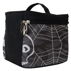 Skull And Spider Web On Dark Background Make Up Travel Bag (small) by FloraaplusDesign