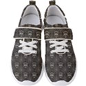 Skull And Spider Web On Dark Background Men s Velcro Strap Shoes View1