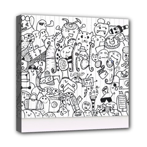 Doodle Holiday Mini Canvas 8  X 8  (stretched) by ArtMarketStreet