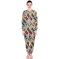 Ethnic Tribal Masks Onepiece Jumpsuit (ladies)  by tmsartbazaar