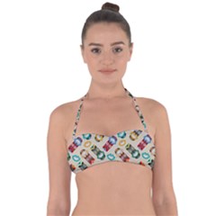 Ethnic Tribal Masks Halter Bandeau Bikini Top